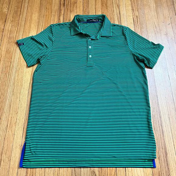 RLX Ralph Lauren Other - Ralph Lauren RLX Polo Shirt Mens Large Golf Performance Stripe Blue Green